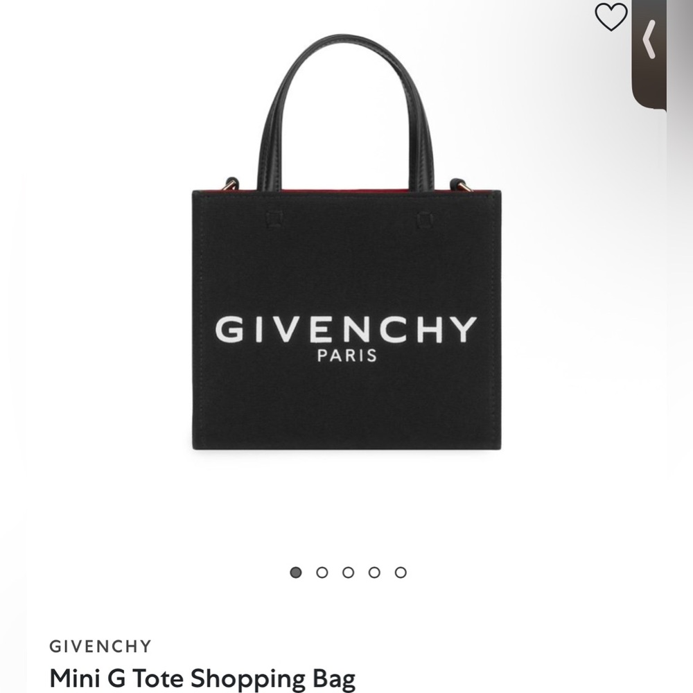 Givenchy Black Mini G Tote Shopping Bag